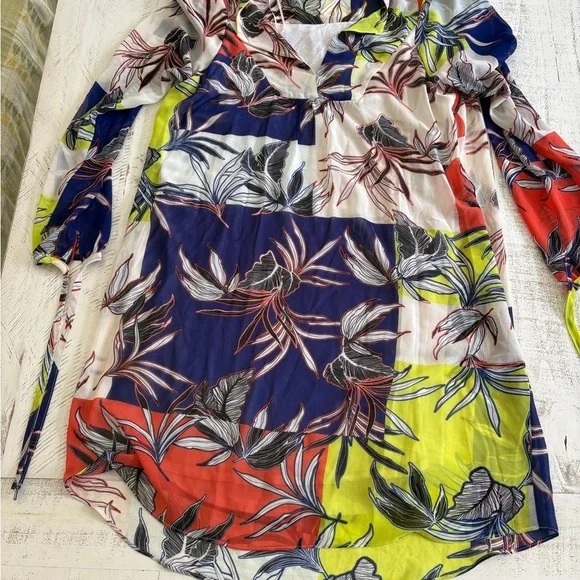 Philosophy Blue and Yellow Graphic Midi Dress - Picture 4 of 10